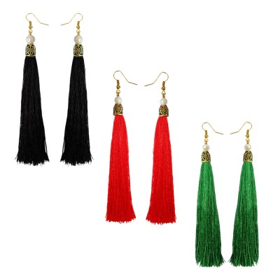 Stylish Long Tassel Earring Combo For Women