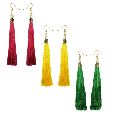 Stylish Long Tassel Earring Combo For Women