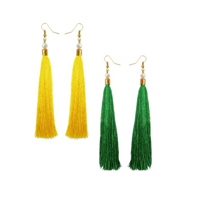 Stylish Long Tassel Earring Combo For Women