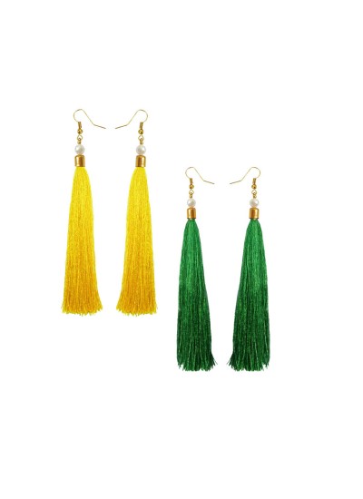 Stylish Long Tassel Earring Combo For Women