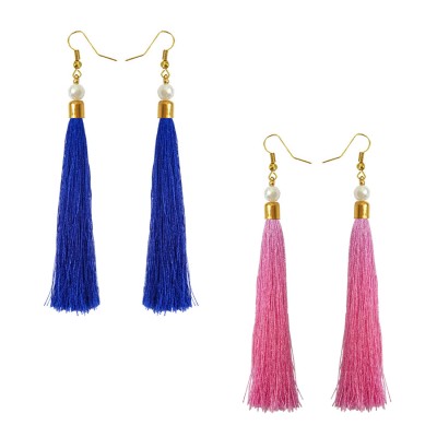 Stylish Long Tassel Earring Combo For Women