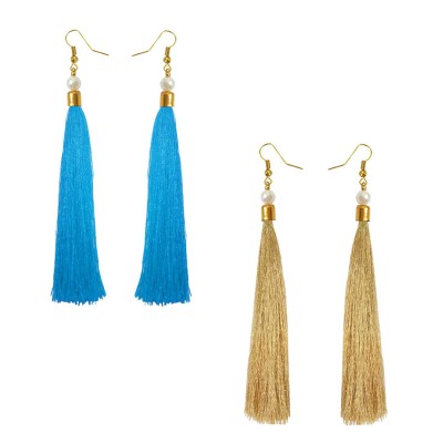 Stylish Long Tassel Earring Combo For Women