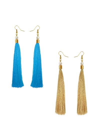 Stylish Long Tassel Earring Combo For Women