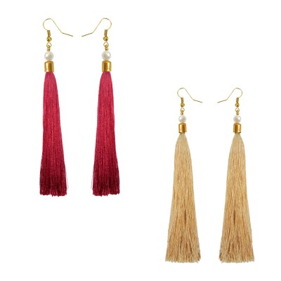 Stylish Long Tassel Earring Combo For Women