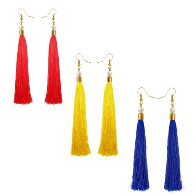 Stylish Long Tassel Earring Combo For Women