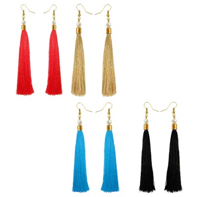 Stylish Long Tassel Earring Combo For Women