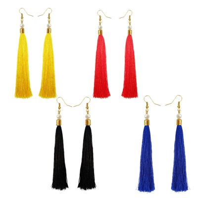 Stylish Long Tassel Earring Combo For Women