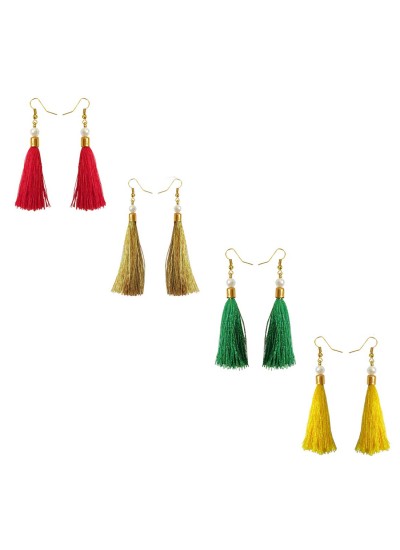 Stylish Small Tassel Earring Combo For Women