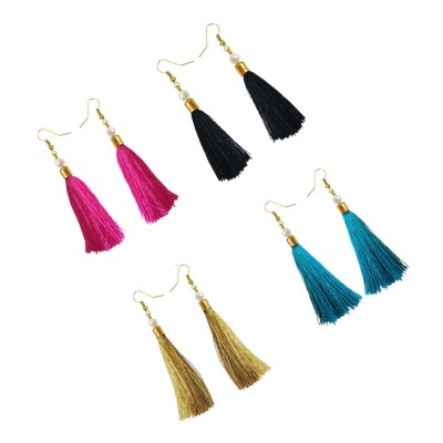 Stylish Small Tassel Earring Combo For Women