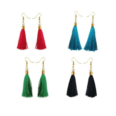 Stylish Small Tassel Earring Combo For Women