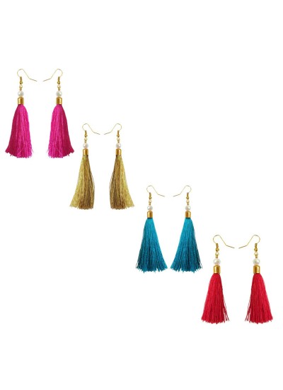 Stylish Small Tassel Earring Combo For Women