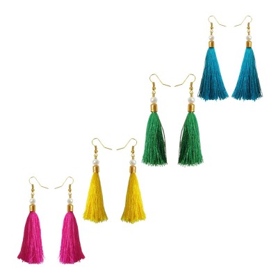 Stylish Small Tassel Earring Combo For Women