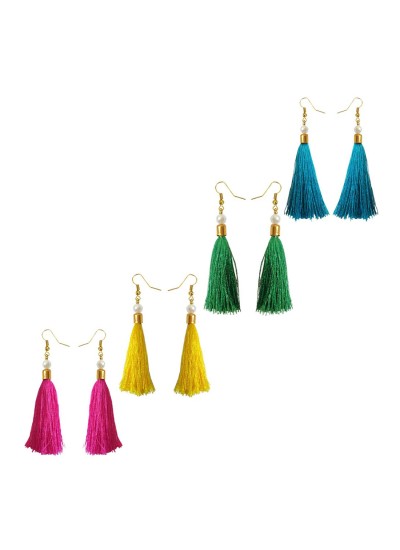 Stylish Small Tassel Earring Combo For Women