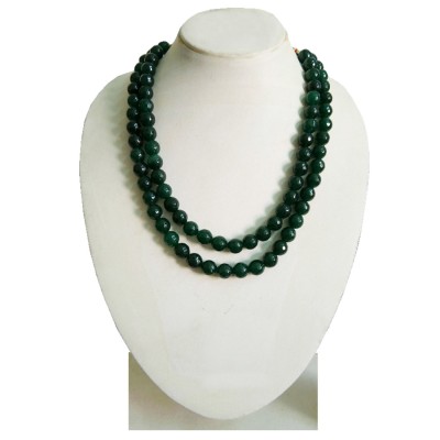 Two Layer Green Agate Quartz Necklace For Women & Girls 