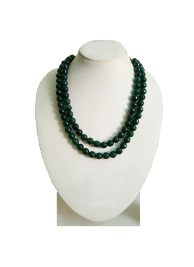 Two Layer Green Agate Quartz Necklace For Women & Girls 